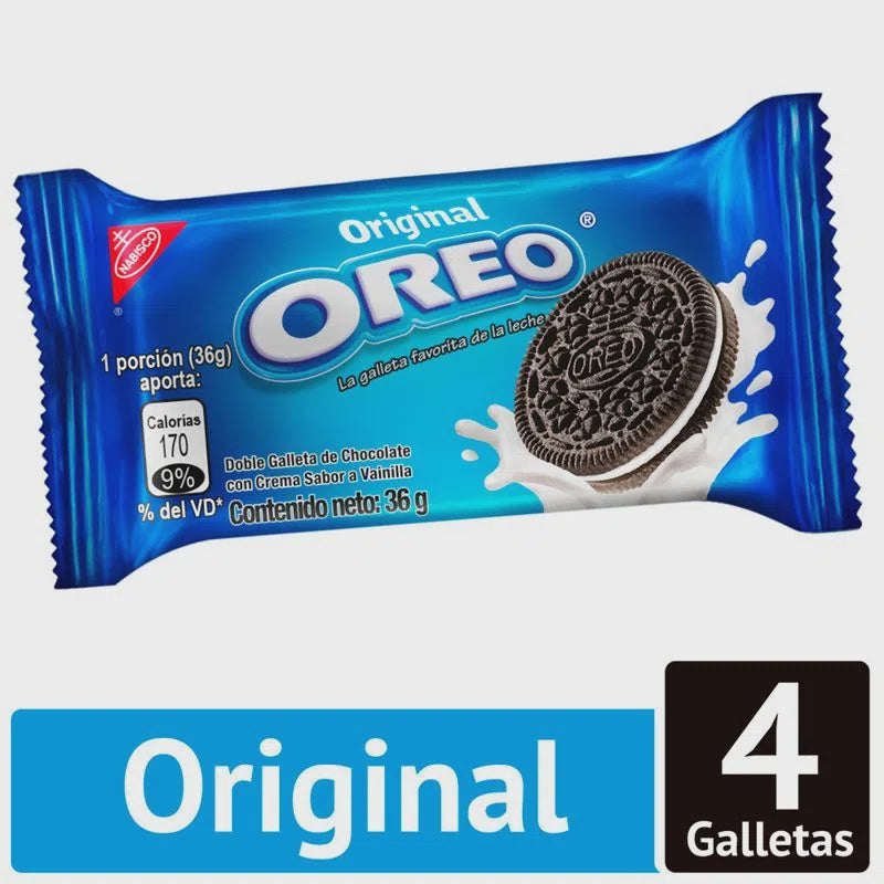 NABISCO Oreo Original Cookies 1PACK of 4-COOKIES Single 36G