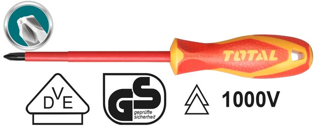 TOTAL Screwdriver Star THTISPH2100 B2 PH2X10 Insulated