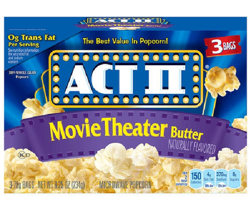 Act 11 Popcorn Movie Theater Butter 3pk