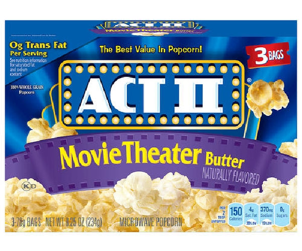 Act 11 Popcorn Movie Theater Butter 3pk