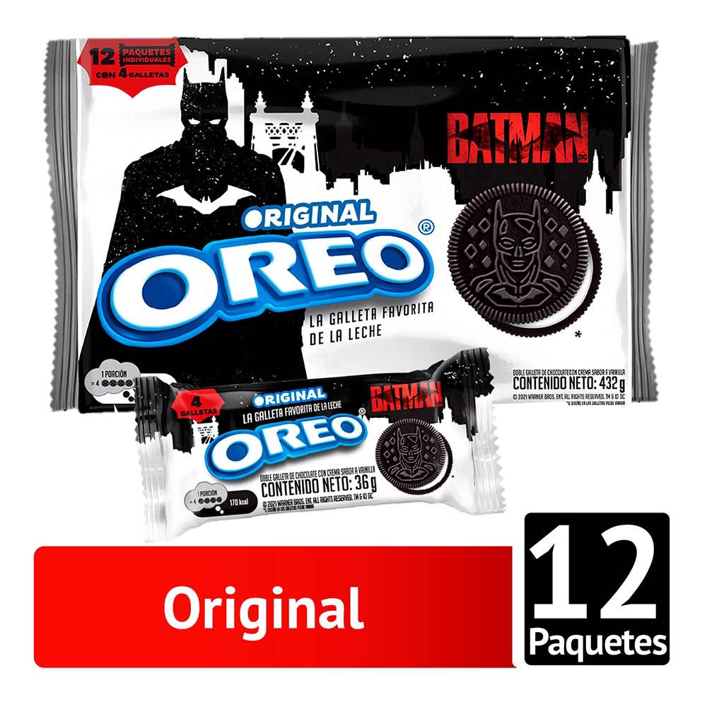 NABISCO Oreo Original Batman Cookies 12PACK of 4-COOKIES Per Pack 432G