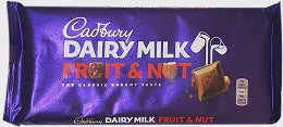 CADBURY Dairy Milk Fruit & Nut Chocolate 180G