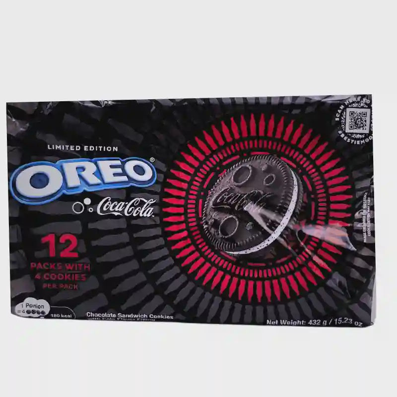 NABISCO Oreo Coca Cola Cookies 12PACK of 4-COOKIES Per Pack 432G