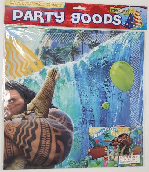 Party Banner Poster Characters Part 190 Background / Moana