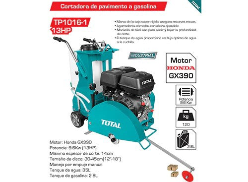 TOTAL Concrete Cutter Floor Saw TP1016-1 13HP Honda Engine