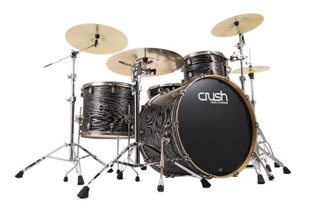 CRUSH Drum Set SMA406207 Sublime Trans Stain Black with Silver Sparkle