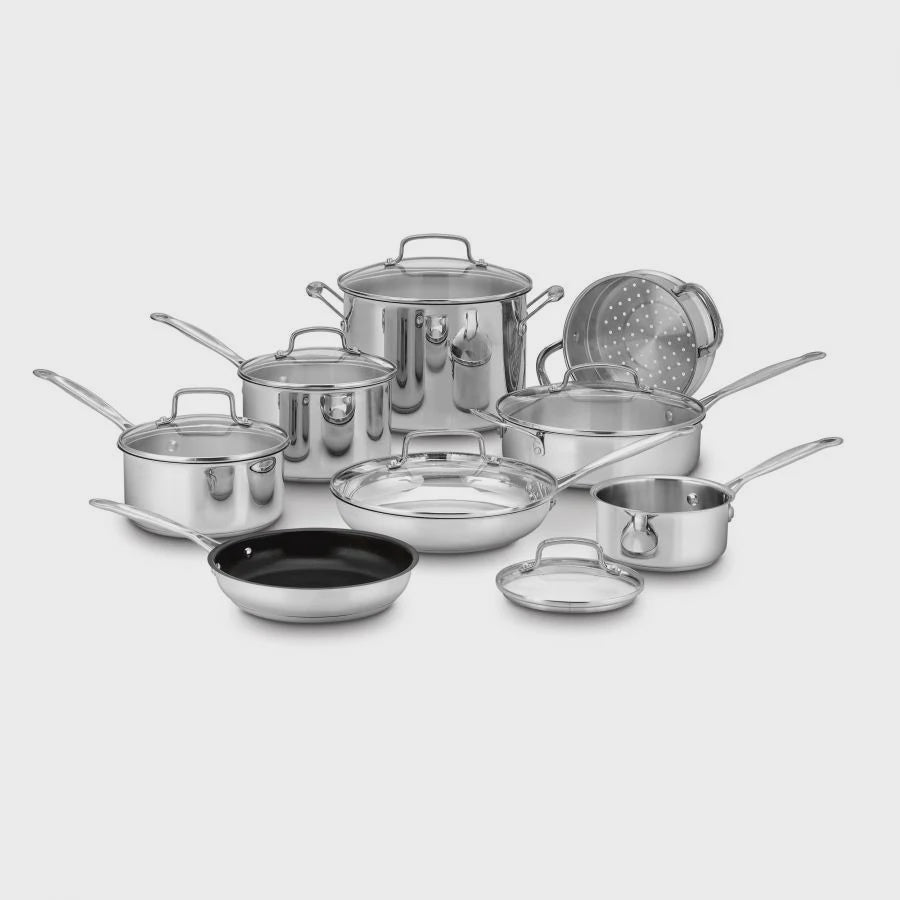 CUISINART Pot Set 14PCS 77-14N Chef's Classic Stainless Cookware