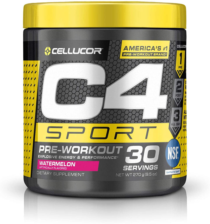 CELLUCOR Supplement C4 Sport PRE-WORKOUT Powder Watermelon Sport Men & Women