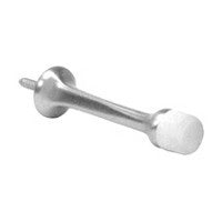 Door Stop Silver with Rubber End Screw IN 61A92 WS-10161