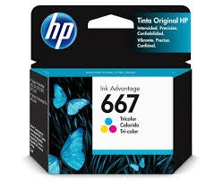 HP Computer Printer Ink 667 TRI-COLOR 3YM78AL