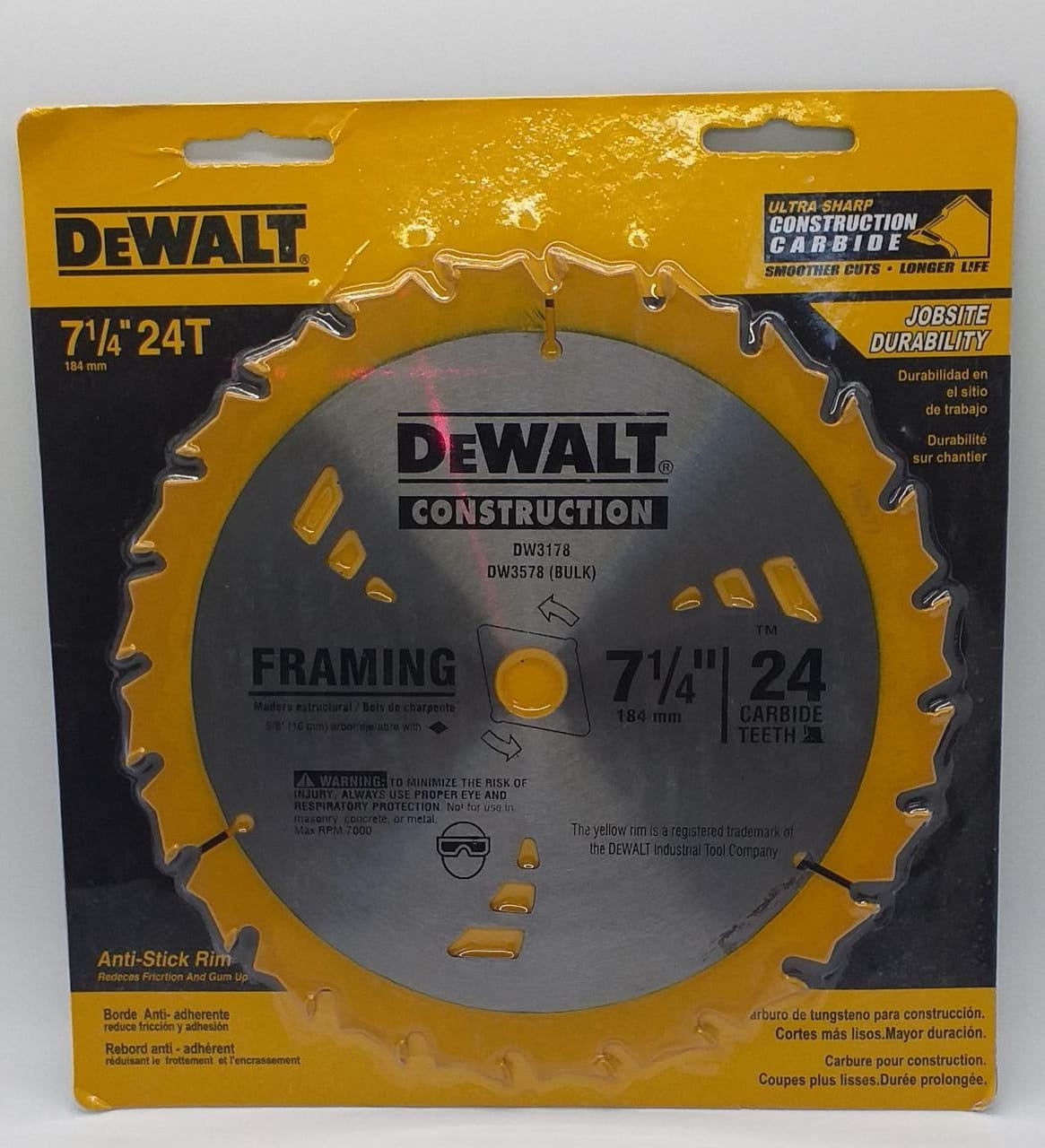 DEWALT Blade Circle 7 1/4" 24T DW3178