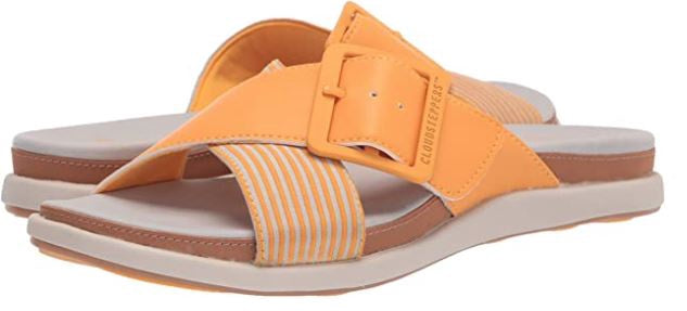 CLARKS Footwear Women Eliza April Slide Sandal Yellow