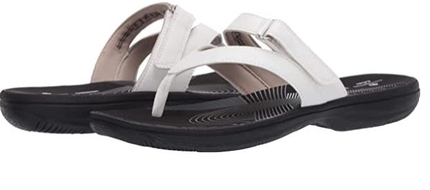 CLARKS Footwear Women's Brinkley Marin FLIP-FLOP White