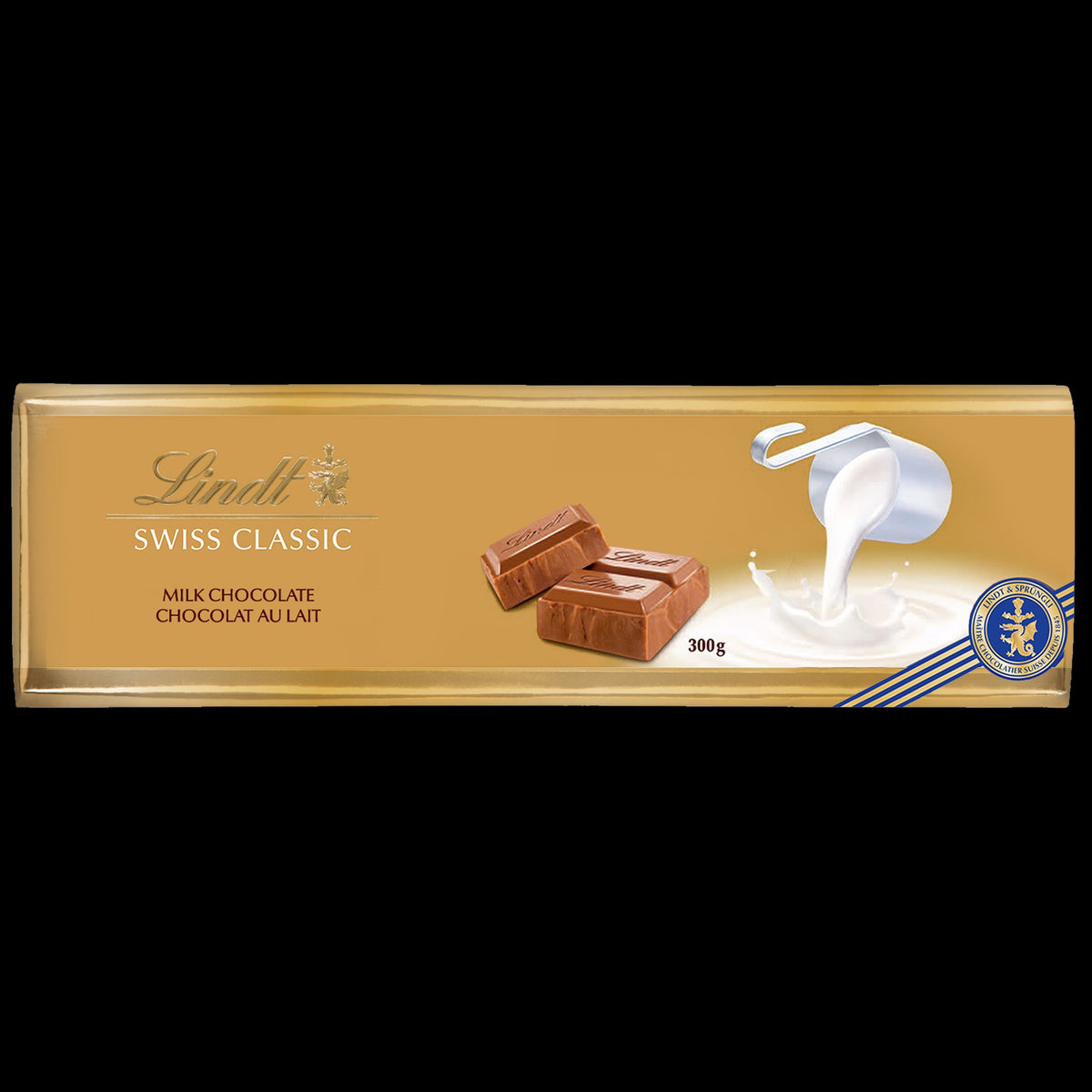 LINDT Swiss Classic Gold Milk Chocolate Bar 300G