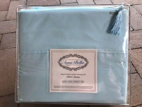 ANNA BELLA Bedsheet Set King 1800 Series 4-PIECE
