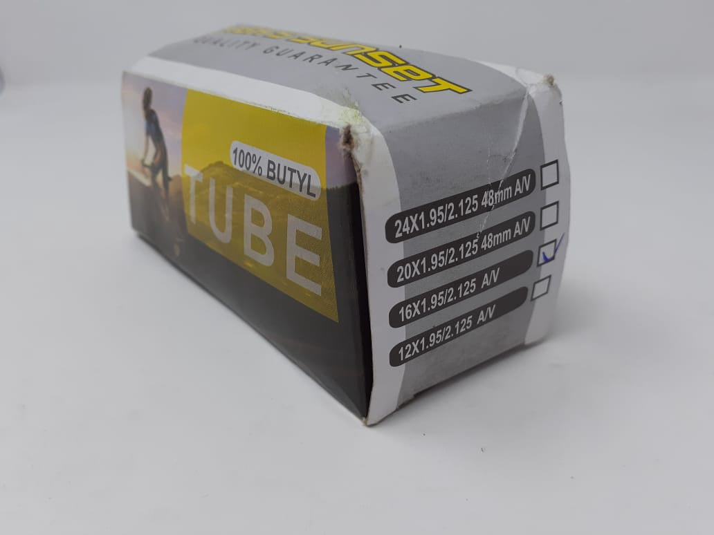 SINGH'S SUNSET Bicycle Tube 16" 16X1.95 / 2.125 A/V 100% Butyl Singh Sunset