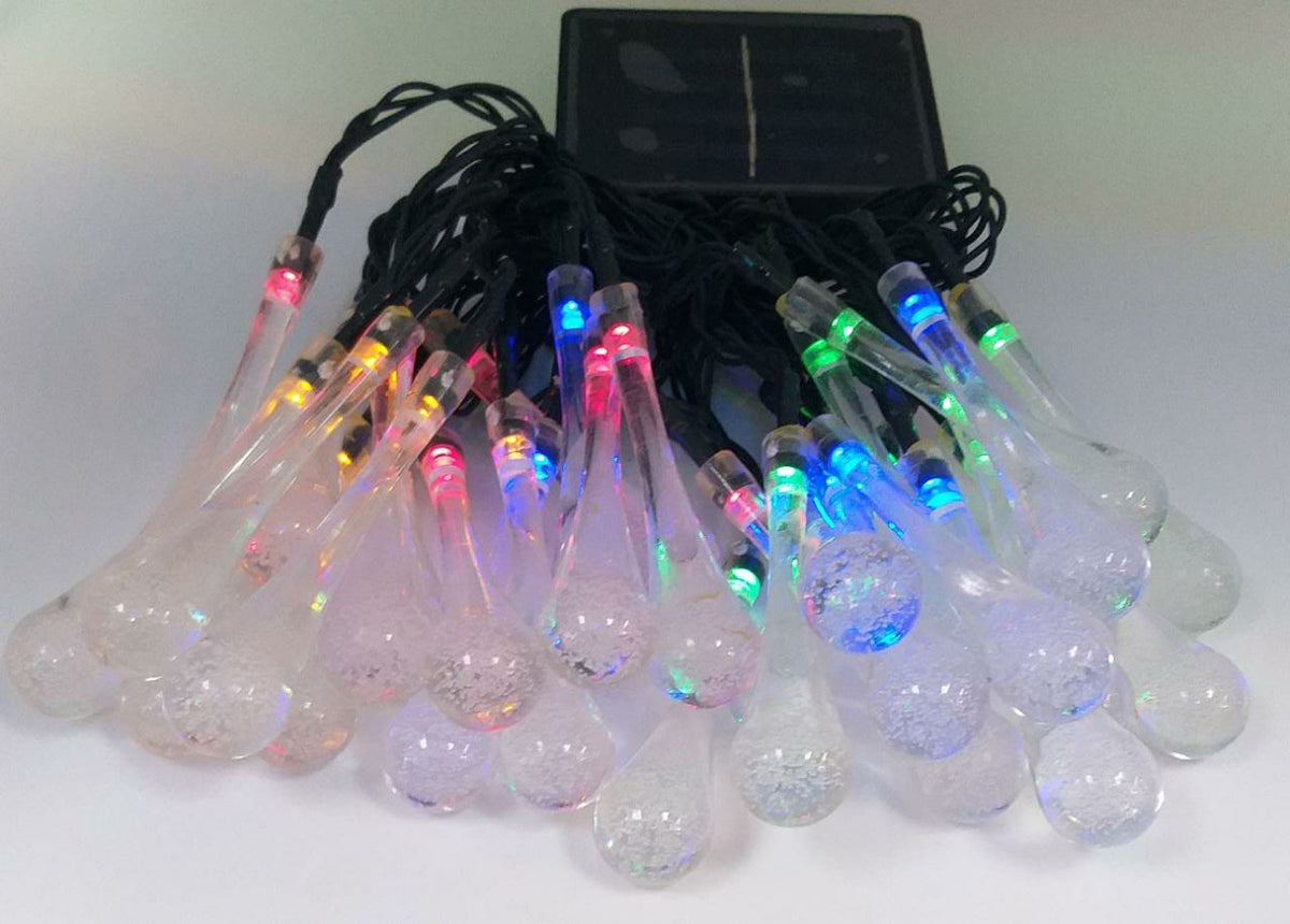Fairy Light Solar LED 30LED Water Drops Multicolor