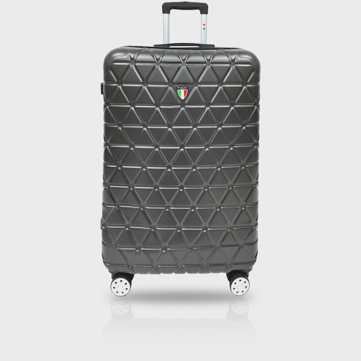 TUCCI ITALY Luggage Suitcase Large 28" Tessere T0325-28IN-DGR ABS Hard Cover 4 Wheel Spinner Dark Grey