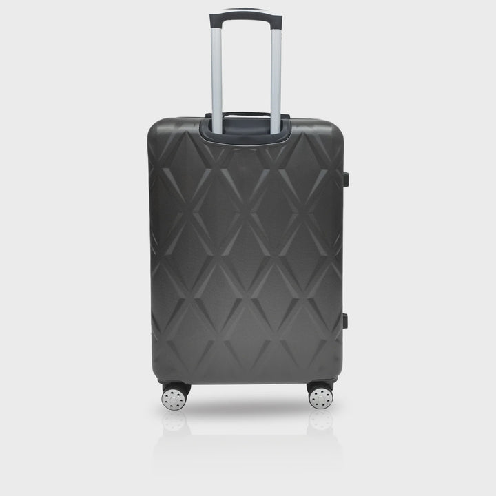 TUCCI ITALY Luggage Suitcase Large 28" Alveare T0328-28IN-BLK ABS Hard Cover 4 Wheel Spinner Black