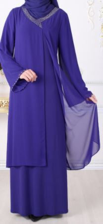 ELEGAN'S Gown Plus Size Elegan Purple