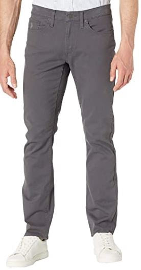 US POLO ASSN. Men Pants Us Polo Slim Straight Stretch Grey