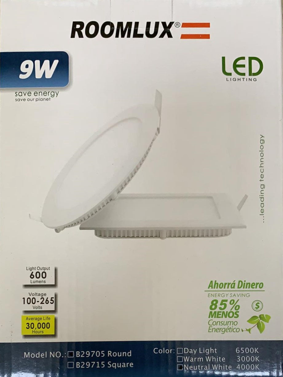 ROOMLUX Light LED Panel 9W Round 4000K B29705