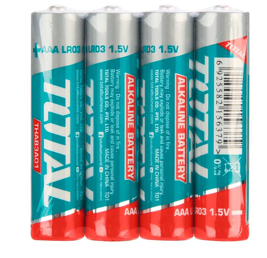 TOTAL Battery Aaa Alkaline THAB3A01 4PCS Pack