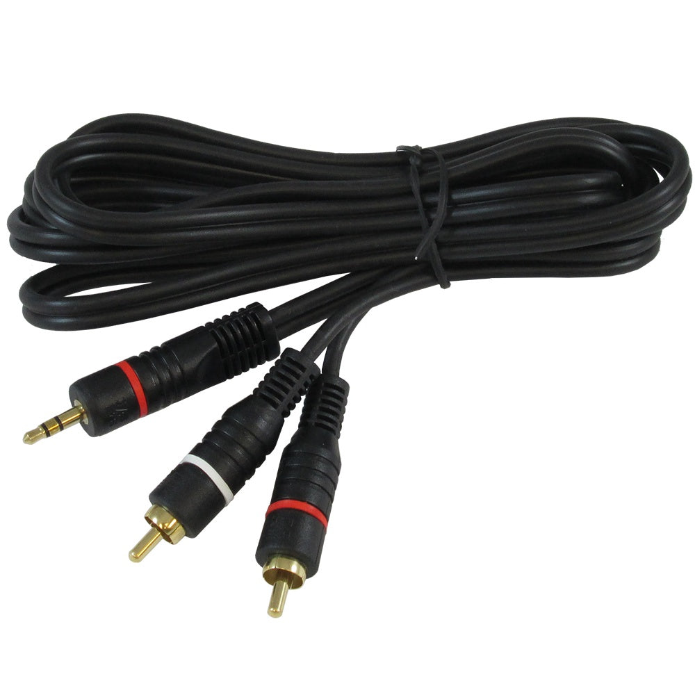 BLASTKING Lead 1 3.5 M St - 2 Rca M 6' H/D I-SC428Y-6G-BLK