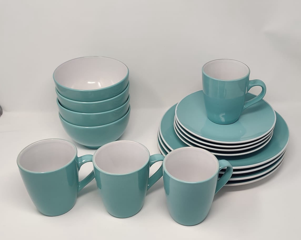 STONEWARE Dinner Set 16PCS Round JY-103 Green