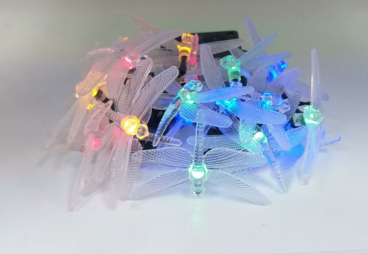 Fairy Light Solar LED 20LED Dragonfly Multicolor