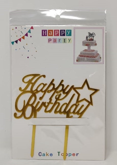 Party Cake Topper Happy Birthday with Star ZH36