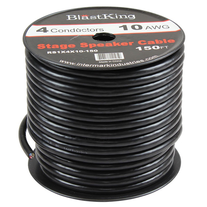 BLASTKING Stage Cable 4 Wire 10G I-RS1X4X10-150 Black Roll