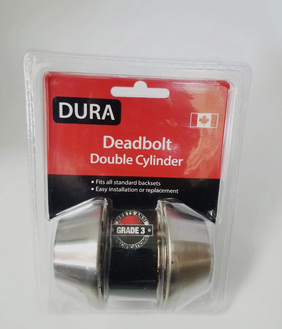 DURA Lock Deadbolt Double Stainless Steel #7312SSVP