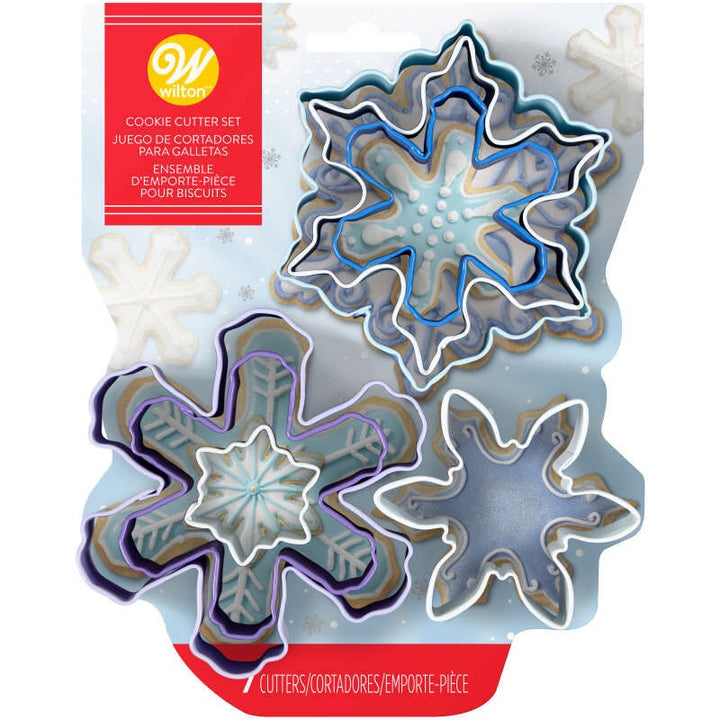 WILTON Baking Cookie Cutter Snowflake 7PCS Set 2308-3803