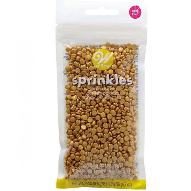 WILTON Baking Sprinkles Gold Confetti 03-3071 V1.0 56G