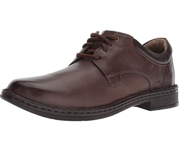 CLARKS Footwear Men's Gadson Plain Oxford Dark Brown Leather