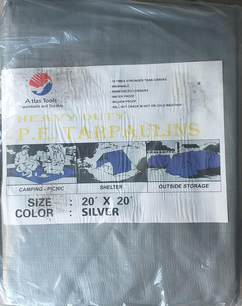ATLAS Tarpaulin Silver 20'X 20'