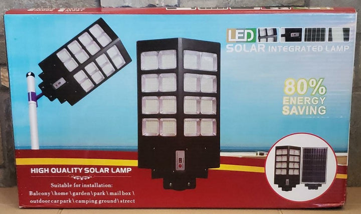 Solar Light 200W LED Street with Panel Integrated Lamp with Pole & Remote