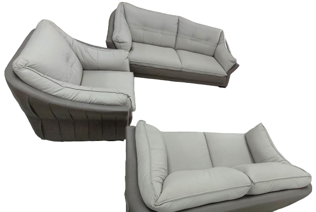 Sofa Set 2-2-1 Two Tone Leather FJ86