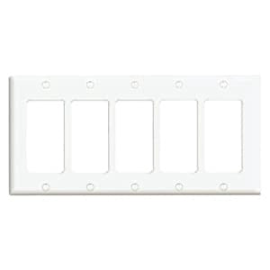 LEVITON Cover Decora 5 Gang White R52-80423-W