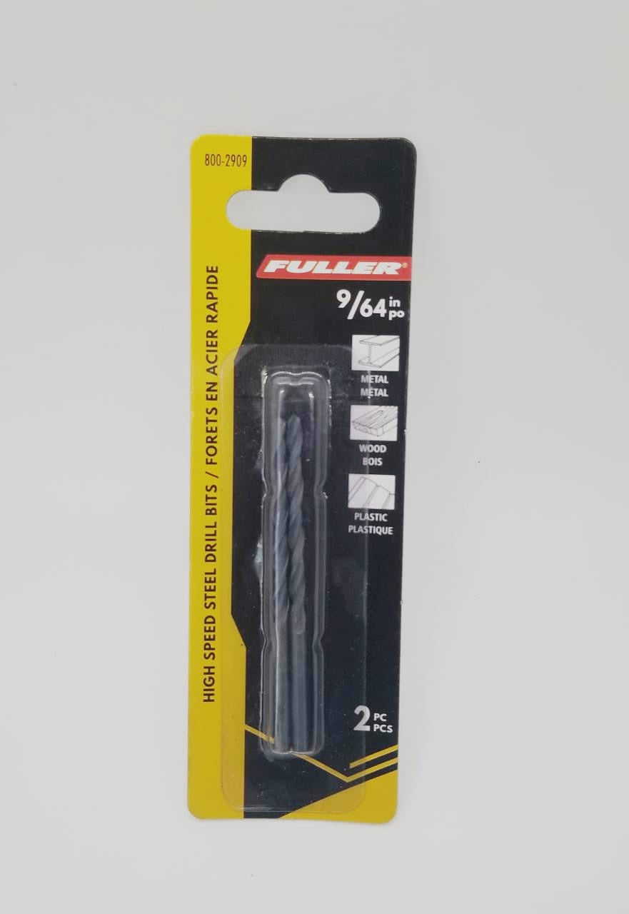 FULLER Drill Bit Metal 9/64" X2PCS 800-2909