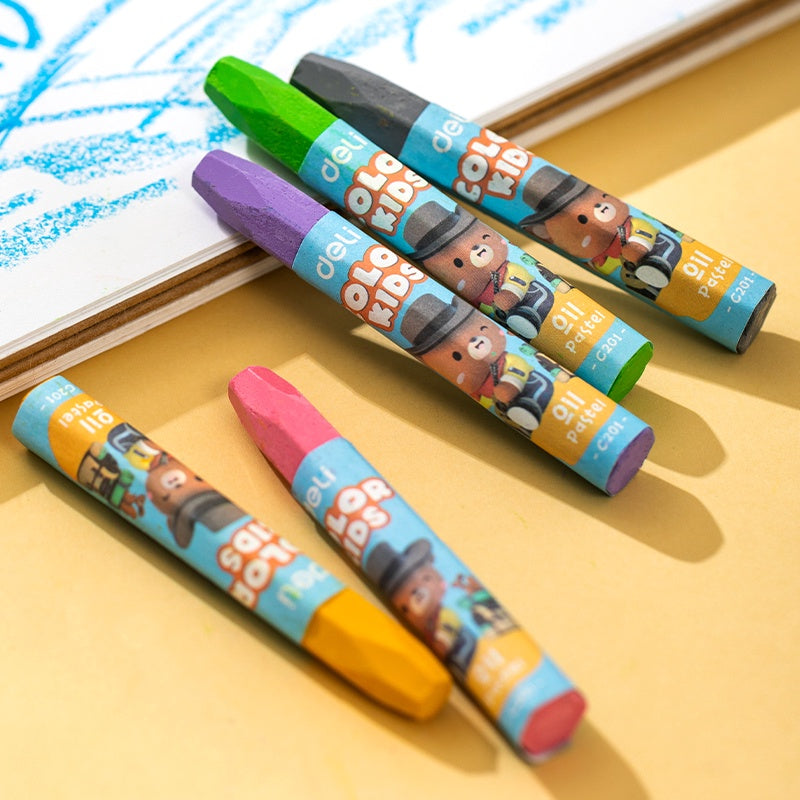 DELI Crayon Oil Pastel C20104 Color Kids 12PCS Pack