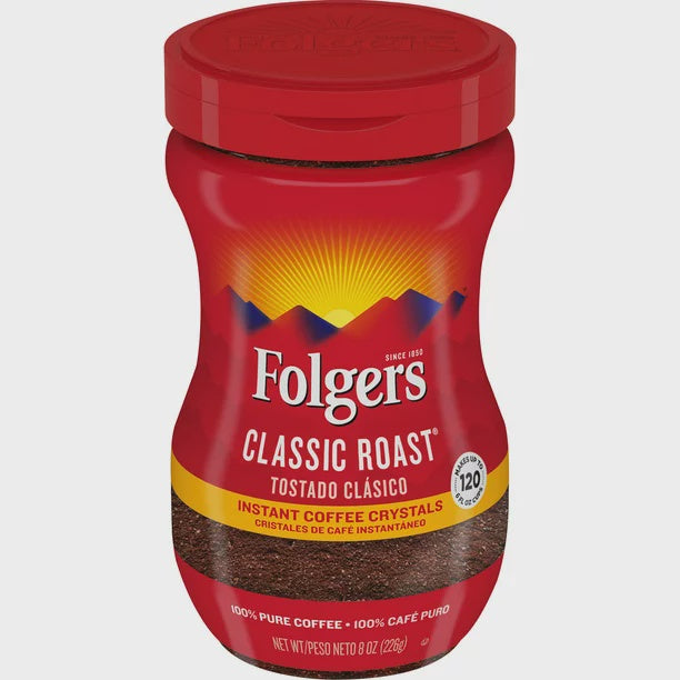 FOLGERS Coffee Classic Roast Instant 12OZ 340G