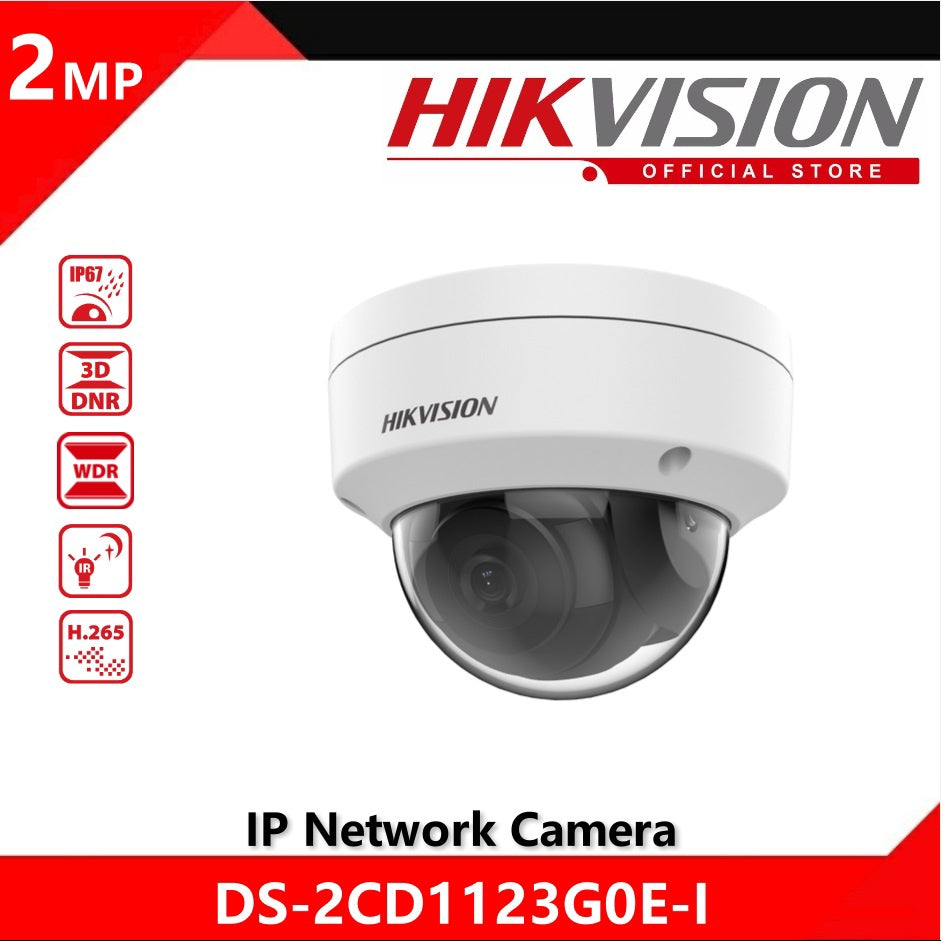 HIKVISION Security Camera Ip DS-2CD1123G0E-I 2MP Dome