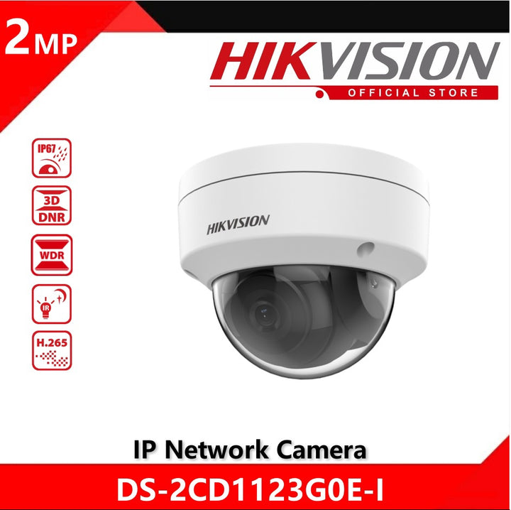 HIKVISION Security Camera Ip DS-2CD1123G0E-I 2MP Dome