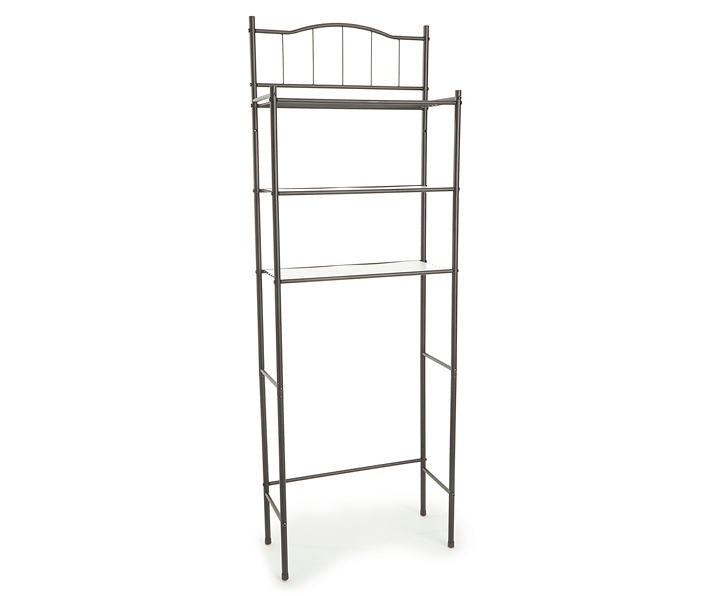 LEOSTAR Bathroom Rack Leo Star 72236276 P05034 Black Over Toilet Shelf Organizer