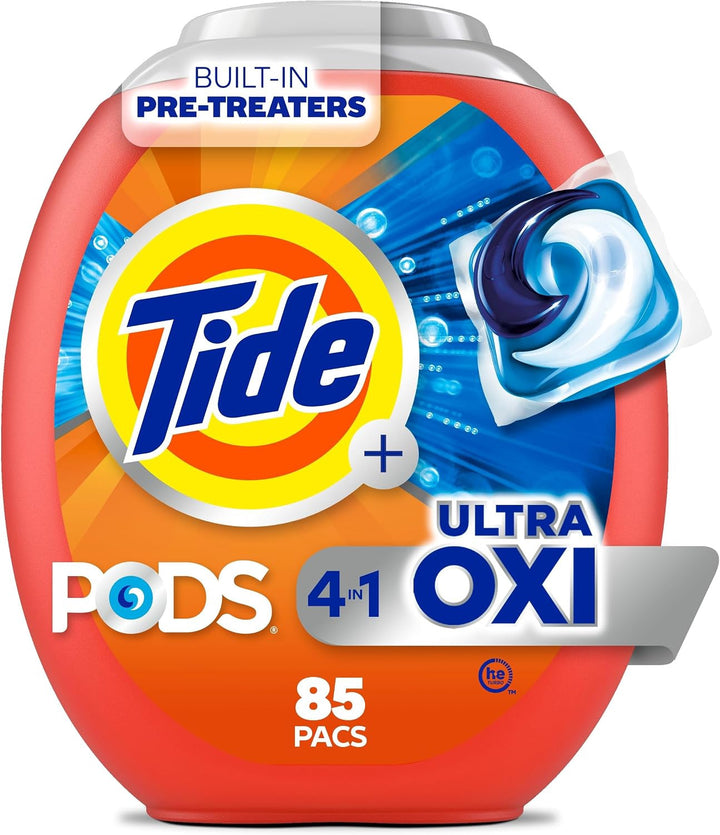 TIDE Washing Machine Detergent 4-IN-1 Ultra Oxi Pods 85COUNT
