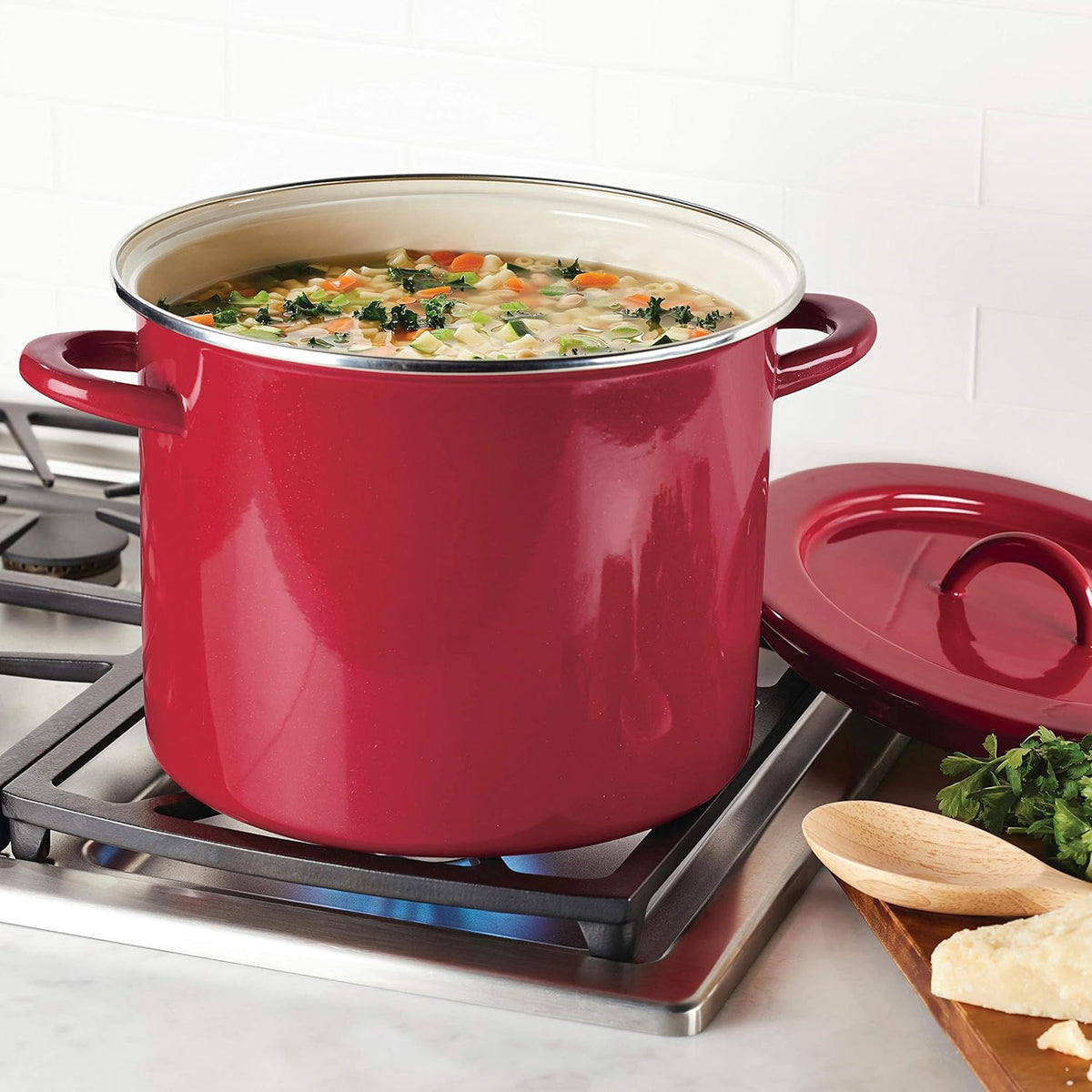 RACHAEL RAY Pot Stock 12QT Red