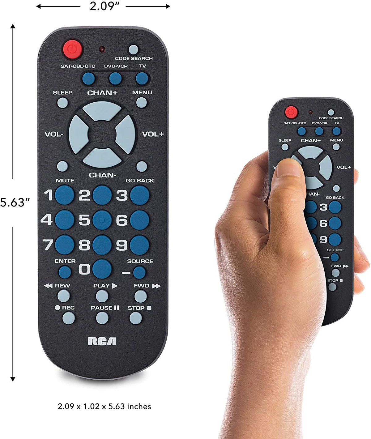 RCA Remote LRCR504BB 4IN1 Universal