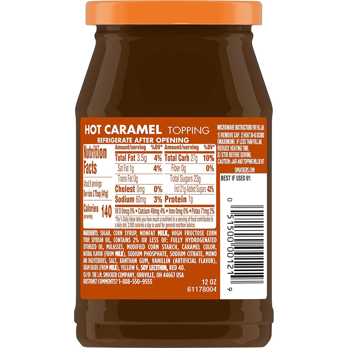 SMUCKER'S Hot Caramel Topping 12OZ 340G
